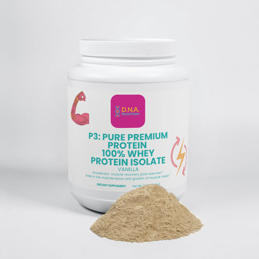P3: Pure Premium Protein- 100% Whey Protein Isolate (Vanilla)