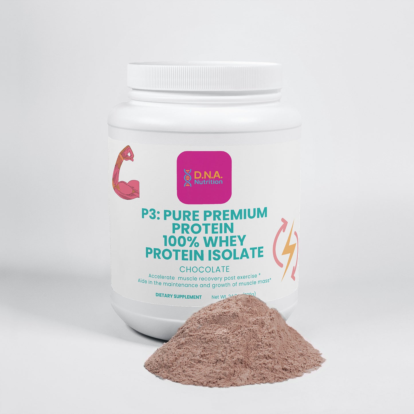 P3: Pure Premium Protein- 100% Whey Protein Isolate (Chocolate)