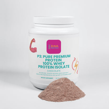 P3: Pure Premium Protein- 100% Whey Protein Isolate (Chocolate)